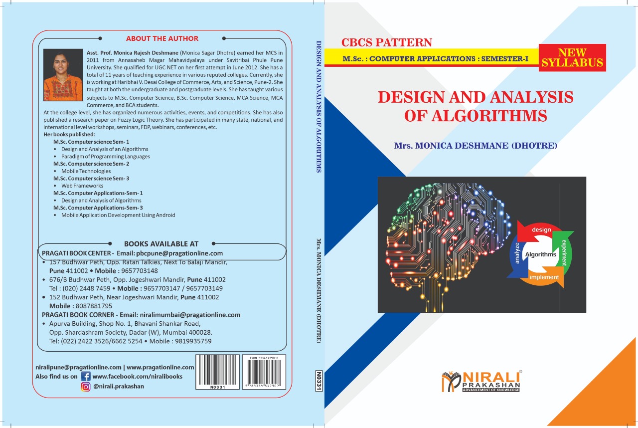 Course -MSC cs sem 1 Sub-  Design and analysis of algorithms 